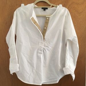 J. Crew Blouse with Gold Accent
